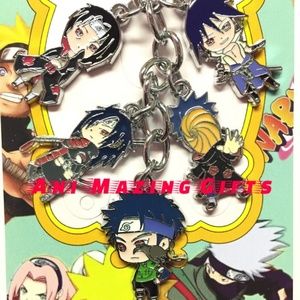 Naruto Sasuke Itachi Anime Metal Charms Keychain